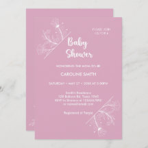 ピンクのフローラヴィンテージベビーシャワー