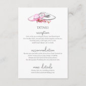 ピンクのフローラヴィンテージメキシ結婚カンの贅沢 エンクロージャーカード (正面)