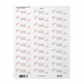 ピンクのフローラ住所 シール (フルシート)