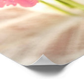 ピンクのフローラ値ポスター紙（マット） ポスター (角)