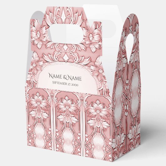 ピンクのフローラ優先ボックス フェイバーボックス (オープン)