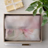 ピンクのフローラ切り離しティッシュペーパー 薄葉紙 (ギフト)