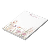 ピンクのフローラ名先生 ノートパッド (回転)