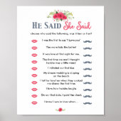 ピンクのフローラ彼は彼女はゲームを言った ポスター (正面)