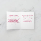 ピンクのフローラ応援21ハッピーバースデー カード (内部)