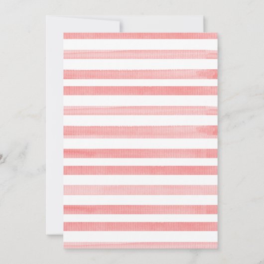 ピンクのフローラ応援Aベビーは赤ちゃんシャワーを醸造している 招待状 (裏面)