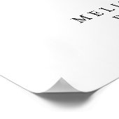 ピンクのフローラ愛が開花ブライダルシャワー歓迎 ポスター (角)