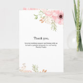 ピンクのフローラ愛するメモリープログラムの葬儀 プログラム (裏面)