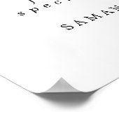 ピンクのフローラ愛は甘結婚いデザートバーのサイン ポスター (角)