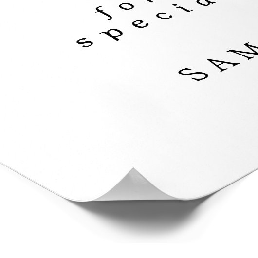 ピンクのフローラ愛は甘結婚いデザートバーのサイン ポスター (角)