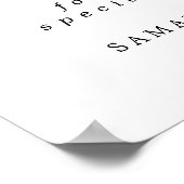 ピンクのフローラ愛は甘結婚いデザートバーポスト ポスター (角)