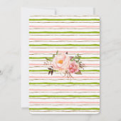 ピンクのフローラ愛は醸造ブライダルシャワーコーヒー 招待状 (裏面)