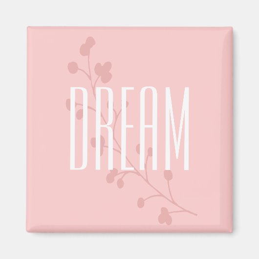 ピンクのフローラ感動的ドリーム マグネット (正面)