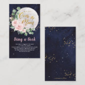 ピンクのフローラ我々は月の女の子の上にある本を持って エンクロージャーカード (正面/裏面)