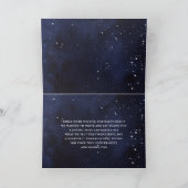 ピンクのフローラ我々は月の女の子の赤ちゃんシャワー上にある サンキューカード (内部)