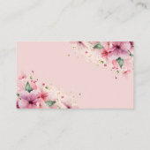 ピンクのフローラ推測いくつのキスブライダルゲーム エンクロージャーカード (裏面)