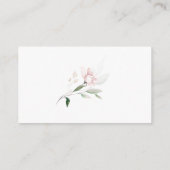 ピンクのフローラ数ゲームを推測するキス エンクロージャーカード (裏面)