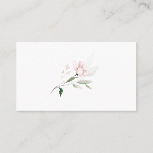 ピンクのフローラ数ゲームを推測するキス エンクロージャーカード (裏面)