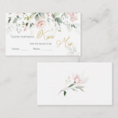 ピンクのフローラ数ゲームを推測するキス エンクロージャーカード (正面/裏面)