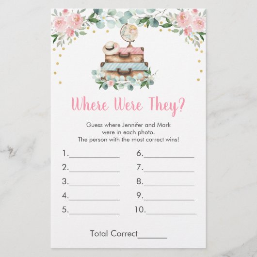 ピンクのフローラ旅行どこ彼らはブライダルゲーム (正面)