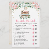 ピンクのフローラ旅行彼は彼女はブライダルゲームを言った (正面/裏面)