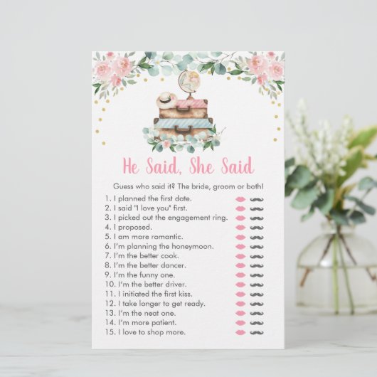 ピンクのフローラ旅行彼は彼女はブライダルゲームを言った (スタンド正面)