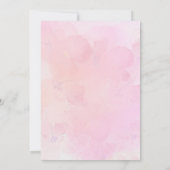 ピンクのフローラ春ウサギいくつかのバニー1歳の誕生日 招待状 (裏面)