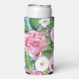 ピンクのフローラ春開花 スリム缶クーラー