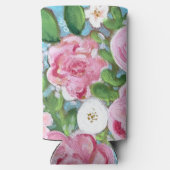 ピンクのフローラ春開花 スリム缶クーラー (裏面)