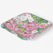 ピンクのフローラ春開花 ペーパープレート (傾斜あり)