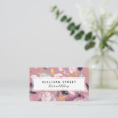 ピンクのフローラ書 名刺 (スタンド正面)