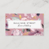 ピンクのフローラ書 名刺 (正面)