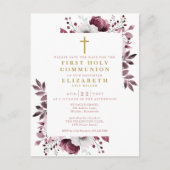 ピンクのフローラ最初の聖餐式を保存 ポストカード (正面)