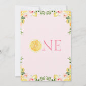 ピンクのフローラ柑橘彼女は甘い1の誕生日だ 招待状 (裏面)