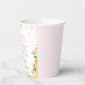 ピンクのフローラ柑橘彼女は甘い1の誕生日だ 紙コップ (左)
