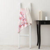 ピンクのフローラ桜さくらんぼ花の任意の名前 シェルパブランケット (インサイチュ)