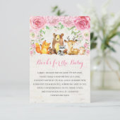 ピンクのフローラ森林動物ブックリクエスト エンクロージャーカード (スタンド正面)