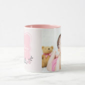 ピンクのフローラ母の日のギフト祖母 マグカップ (中央)