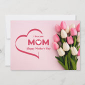 ピンクのフローラ母の日のグリーティングカード シーズンカード