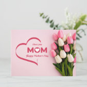 ピンクのフローラ母の日のグリーティングカード シーズンカード