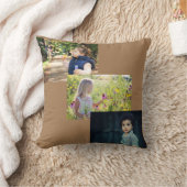 ピンクのフローラ母の日ママの3つのフォトキューブ クッション (ブランケット)