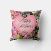 ピンクのフローラ母親の日 クッション (裏面)