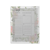 ピンクのフローラ毎日のプランナーシート ノートパッド (回転)