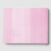 ピンクのフローラ水色の女の子の赤ちゃんシャワー ゲストブック (裏面)