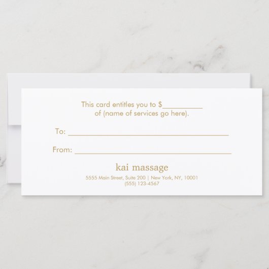 ピンクのフローラ水色ピンクのギフト証明書 (裏面)