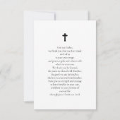 ピンクのフローラ永遠に私たちのハート祈りの言葉カード ノートカード (裏面)