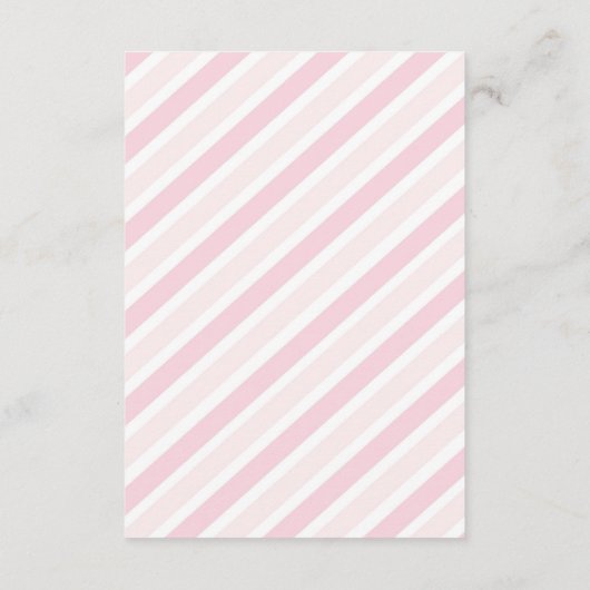 ピンクのフローラ熱気球がブックカードを持ち込む エンクロージャーカード (裏面)