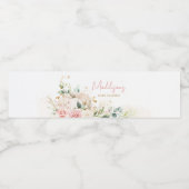 ピンクのフローラ甘い小さなかぼちゃの赤ちゃんシャワー ペットボトルラベル (シングルラベル)