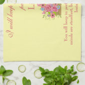 ピンクのフローラ神保は完璧な平和の中で キッチンタオル (折り畳み)