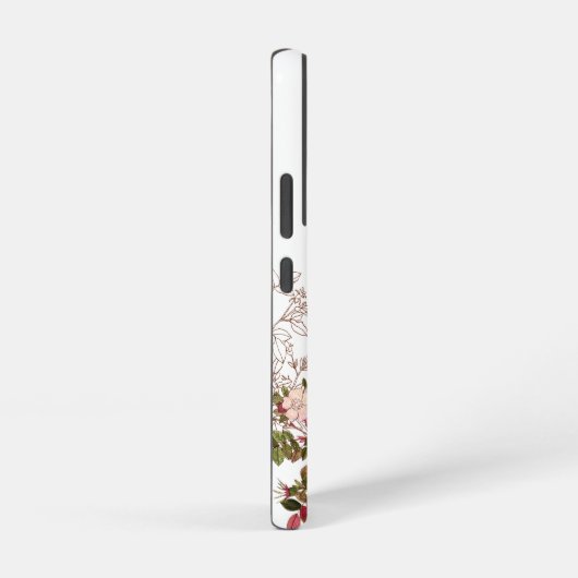 ピンクのフローラ私はキリストを通して全てのことを行うことができる SAMSUNG GALAXYケース (右側面)